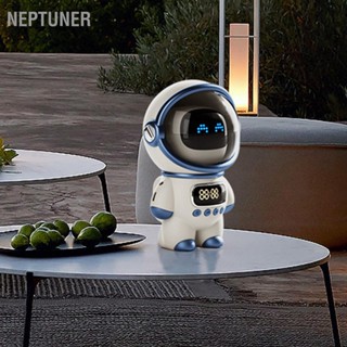 NEPTUNER ลำโพงนักบินอวกาศ AI เสียงอัจฉริยะ ลำโพงบลูทูธ นาฬิกา ของขวัญวันเกิดไฟกลางคืนขนาดเล็ก