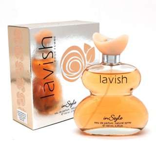 ราคาต่อขวด น้ำหอมผู้หญิง INSTYLE LAVISH ขนาด 100 มล. กลิ่นฟลอร่าฟรุตตี้ และวนิลา สดชื่น เย้ายวน หอมอบอุ่นแบบขนม