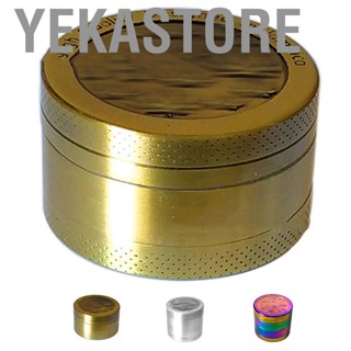 Yekastore Leaf Pattern Grinder Colourful Zinc Alloy Manual Portable Abrader Crusher Grinding Tool Gift Dia 4CM