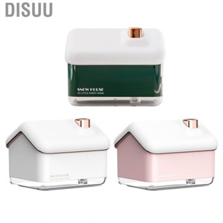 Disuu Snow House Mini Humidifier  USB Plug In Silent Nano Atomization One Touch Cycle 2 Speed Adjustment Desktop Humidifier Gift with Night Light for Bedroom