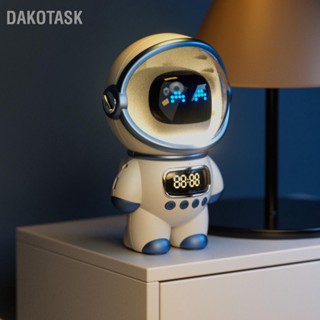 DAKOTASK ลำโพงนักบินอวกาศ AI เสียงอัจฉริยะ ลำโพงบลูทูธ นาฬิกา ของขวัญวันเกิดไฟกลางคืนขนาดเล็ก