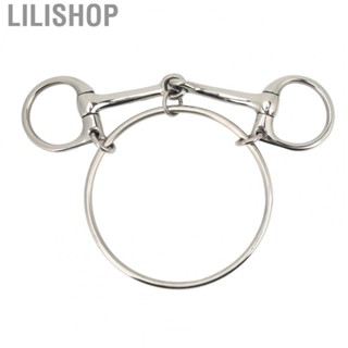 Lilishop Horse Mouth Bit Stainless Steel Snaffle Mouth Bit for Farm