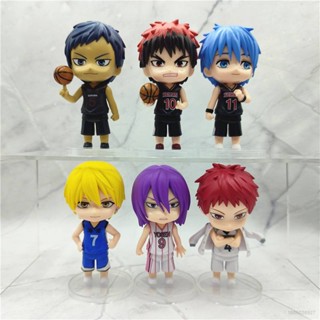 โมเดลฟิกเกอร์ Kurokos Basketball Action Figure Kagami Kise Aomine Atsushi Akashi ของเล่นสําหรับเด็ก 6 ชิ้น