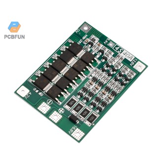 บอร์ดป้องกันแบตเตอรี่ลิเธียมไอออน Pcbfun 4s 16.8v 40a Bms 18650 พร้อมสมดุล