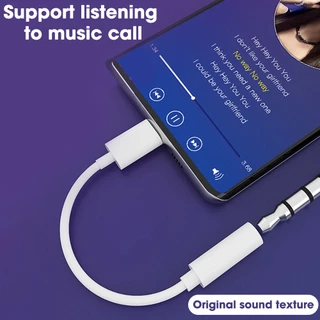 อะแดปเตอร์แปลงสายหูฟัง USB Type C เป็น 3.5 มม. แบบพกพา น้ําหนักเบา อุปกรณ์เสริม สําหรับโทรศัพท์มือถือ