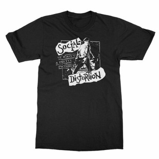 เวรเอ้ย  ขายดี เสื้อยืดลําลอง แขนสั้น พิมพ์ลาย SOCIAL DISTORTION - Pretty Picture S-2 Official Kings Road Merch PCogdh76