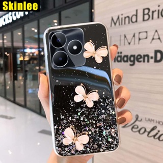 ใหม่ เคสโทรศัพท์มือถือใส แบบนิ่ม ลายผีเสื้อ มีแหวนคล้อง สําหรับ Realme C35 C53 C51 C55 C55 C35 C51 C53