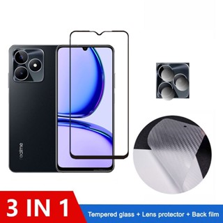 3-in-1 ฟิล์มกระจก Realme C53 ฟิล์มกระจก HD ฟิมล์กระจก C55 C30 C30s C33 C31