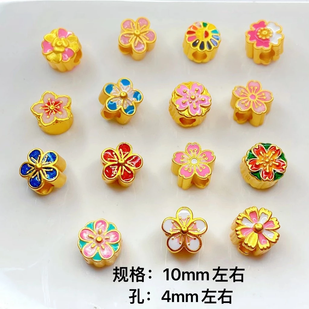 สร้อยข้อมือเชือกถักประดับลูกปัดสีทองสไตล์โบราณ thumbnail 3