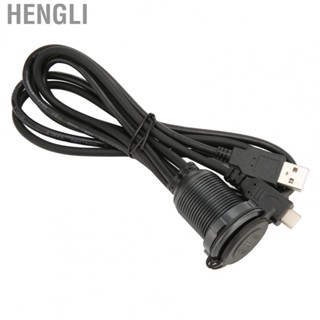 Hengli USB Dash Mount Cable  Dual Ports Car Flush Mount Cable Plug and Play  for Car