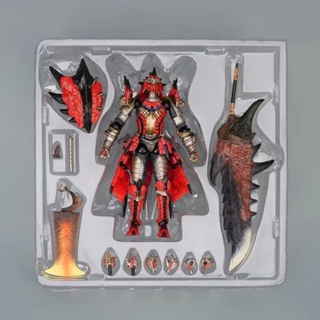 โมเดลฟิกเกอร์ Monster Hunter Yamaguchi Style Male Fire Dragon Suit Male Hunter Joint ขยับได้ ของเล่นสําหรับเด็ก