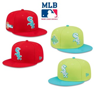 Mlb หมวกเบสบอล ปักลายชิคาโก้ สุนัขจิ้งจอก สีขาว ปรับได้ RH27