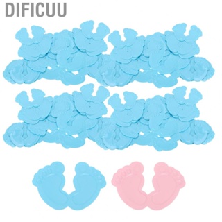 Dificuu Footprint Baby Shower Confetti  Cute Footprint Baby Gender Reveal Confetti  for Decoration