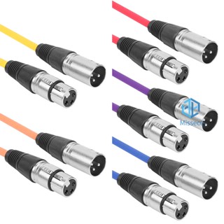 สายเคเบิลต่อขยายเสียงไมโครโฟน ตัวผู้ เป็นตัวเมีย 3Pin XLR 1 เมตร สําหรับเครื่องบันทึกเสียง # [Missece.th]