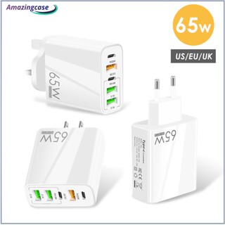 Amaz อะแดปเตอร์ชาร์จ Usb C 65w Type C Pd Qc3.0 ชาร์จเร็ว สําหรับ Iphone Ipad Android Tablet