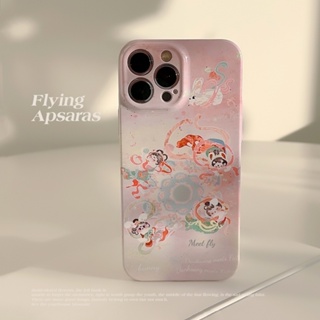 เคสโทรศัพท์มือถือ ลายนางฟ้า สีชมพู สําหรับ iphone case 11 12 13 14 pro max 7 8 plus x xr xs max se2020