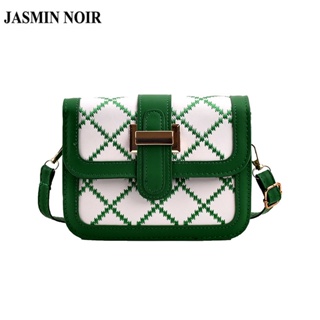 Jasmin NOIR กระเป๋าสะพายไหล่ หนัง PU ลายสก๊อต ขนาดเล็ก แฟชั่นสําหรับสตรี