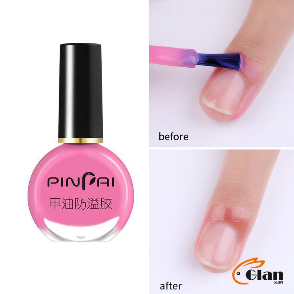 Glanxuan กาวทาขอบเล็บกันเลอะ สำหรับทาขอบเล็บกันสีทาเล็บเลอะ สีชมพู กับ สีขาว Nail Polish