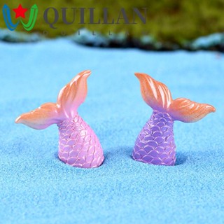 Quillan Kawaii Micro ตุ๊กตานางเงือกเรซิ่นขนาดเล็กสําหรับตกแต่งบ้านสวน