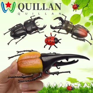 Quillan ของเล่นโมเดลด้วงแมลงจําลองเสมือนจริงปลอดสารพิษสําหรับเด็