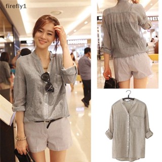 [Firefly] เสื้อเชิ้ต แขนยาว ผ้าลินิน ทรงหลวม ลําลอง เหมาะกับฤดูใบไม้ร่วง สําหรับผู้หญิง