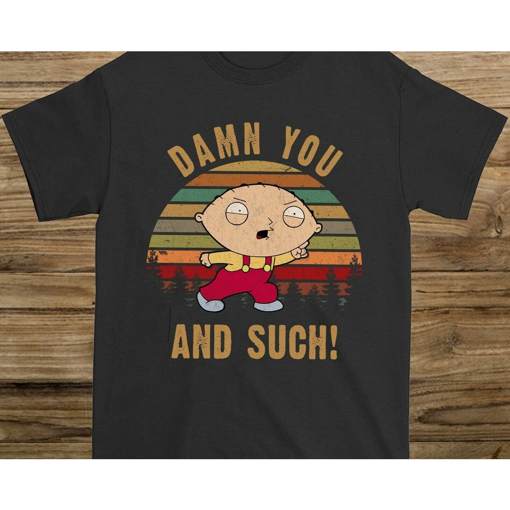 เสื้อยืดผู้ชายDamn You And Such - Stedie Griffin จากFamily Guy สไตล์วินเทจ