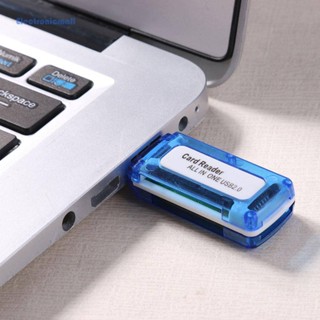 [ElectronicMall01.th] 4 in 1 เครื่องอ่านการ์ดหน่วยความจํา USB2.0 4 ช่อง สําหรับ Micro SD TF M2