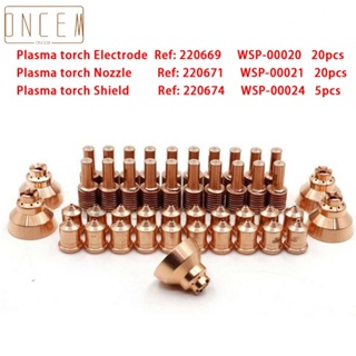 【ONCEMOREAGAIN】Welding 220669 220671 220674 45pcs Electrode Parts Shield For 45 Torch