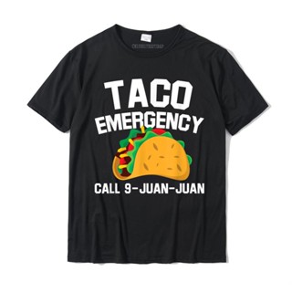 เสื้อยืดผ้าฝ้าย แขนสั้น พิมพ์ลาย Taco Tuesday Emergency Mexican Food Cinco de Mayo ขนาดใหญ่ สําหรับผู้ชาย