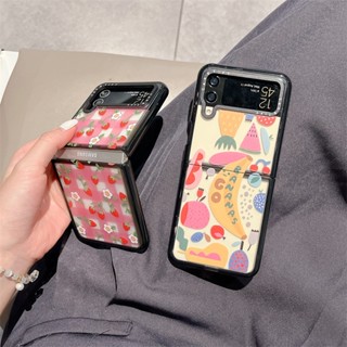 Casetify เคสโทรศัพท์มือถือ หน้าจอพับได้ ลายสก๊อต สตรอเบอร์รี่ สลัด ผลไม้ สําหรับ Samsung Z Flip 3/4 5G