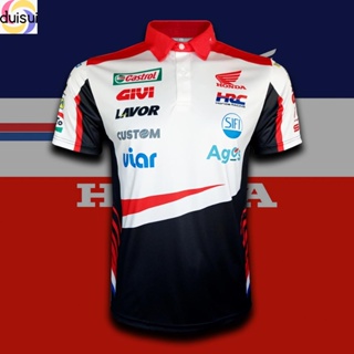 Duisui เสื้อโปโล Moto GP ทีม LCR CASTROL HONDA ทีม แอลซีอาร์ คาสตรอล ฮอนด้า #MG0117 ไซส์ S-5XL