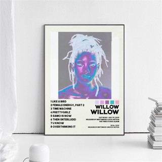 Willows โปสเตอร์ภาพวาดผ้าใบ รูป Smith Willows Music Star สําหรับตกแต่งผนังบ้าน ห้อง ของขวัญ