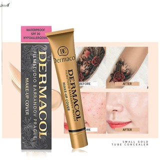 Dermacol Small Golden Tube Concealer Liquid Foundation Waterproof Long Lasting Spf30 qccuot