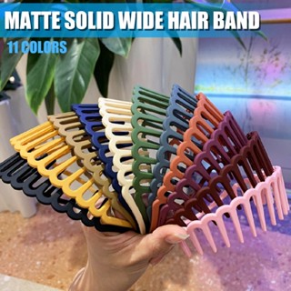 Lady Non-Slip Resin Hair Comb Hairband Headband Hair Hoop With Teeth Headwear