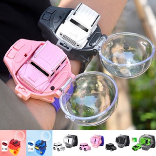 Mini 2.4GHz Remote Control RC Car Watch Toy USB Charging with Light for Kids