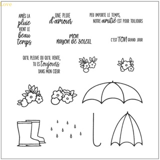 แผ่นแสตมป์ซิลิโคนใส ลายฉลุ Love Aesthetic สําหรับตกแต่งสมุดภาพ ทําการ์ด