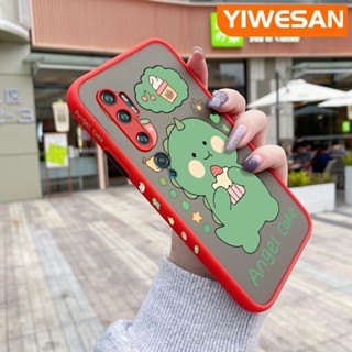 สําหรับ Xiaomi Note 10 Note 10 Lite เคสการ์ตูนไดโนเสาร์น้อยน่ารัก ดีไซน์ใหม่ บาง ฝ้า เคสโทรศัพท์แข็ง ขอบซิลิโคน เคสกันกระแทก