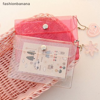 [fashionbanana] ใหม่ พร้อมส่ง กระเป๋าสตางค์ PVC ใส ขนาดเล็ก น่ารัก สําหรับใส่เหรียญ บัตรประชาชน บัตรประชาชน 1 ชิ้น