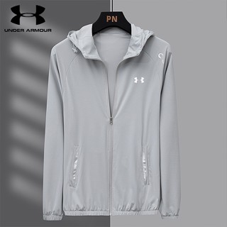 Under.armour เสื้อคลุมกันแดดลําลอง ผ้าเรยอน แบบบาง ระบายอากาศ ป้องกันรังสียูวี สําหรับผู้ชาย [M-5XL] UPF50 +