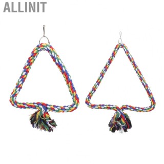 Allinit Triangle Parrots Perch  Bird Swing Toy Colorful for Cockatiels Parakeets