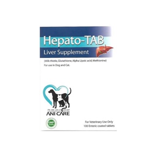 Hepato-Tab ยกกล่อง100เม็ด วิตามินบำรุงตับ  สุนัข-แมว EXP 1/2025