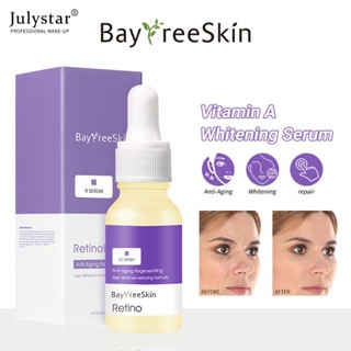 JULYSTAR Bayfree Retinol Cream Anti Aging Serum ผลิตภัณฑ์บำรุงผิววิตามิน A Whitening Moisturizer ลบกระจุดด่างดำ Fade Dark Spots Anti-aging Skincare 15ml