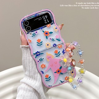 【Fold Wave】เคส TPU นิ่ม กันกระแทก ป้องกันเลนส์ สําหรับ SAMSUNG Z Flip3 Flip4