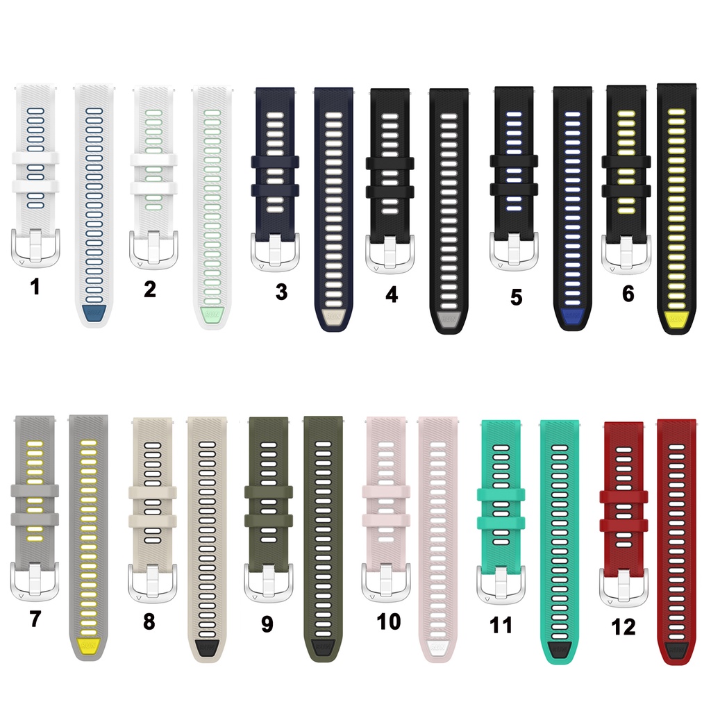 สายนาฬิกาข้อมือซิลิโคน 18 มม. 20 มม. 22 มม. สําหรับ Garmin vivomove 3s move3S Vivoactive 4s Active S Venu 3s 2s 40 มม. Forerunner 265 255 255S 265S 245 645 55 158 165 Vivoactive 3 4 5 6 Active 5