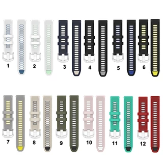 สายซิลิโคนสําหรับผู้เบิกทาง Garmin 70 170 265 255 245 255S 265S 245M 645M 55 158 165 เพลง 970 570 42 มม.47 มม.สายรัดข้อมือสร้อยข้อมือกีฬาสมาร์ทวอท์ช 18/20/22 มม.