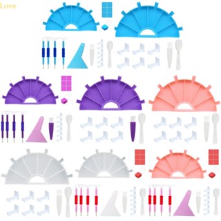 Love ถาดใส่อุปกรณ์วาดภาพปักเพชร 6 ช่อง พร้อมปากกาจับลูกปัด