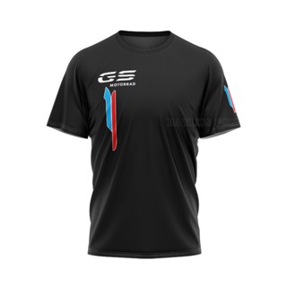 เสื้อยืดกีฬาแขนสั้น แบบแห้งเร็ว พิมพ์ลายรถจักรยานยนต์ BMW GS สําหรับผู้ชาย