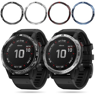 Lianli Fit for Garmin Fenix 6 Stainless Steel Metal Bezel Ring Adhesive Cover