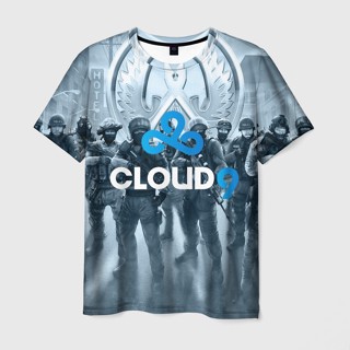 เสื้อยืด พิมพ์ลาย "CLOUD 9 CS GO" 3 มิติ สําหรับผู้ชาย