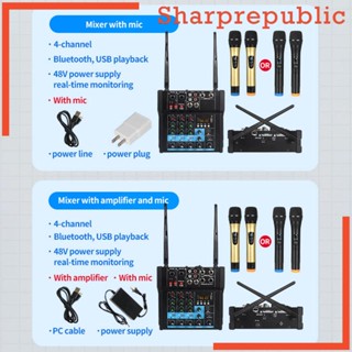[Sharprepublic] เครื่องผสมเสียงคอนโซล 48V สําหรับบันทึกเสียง ปาร์ตี้ ที่บ้าน
